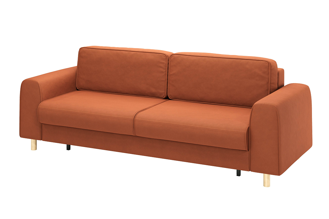 Шелдон / Диван - кровать 3-х местн. букле Лайк терракотовый 412